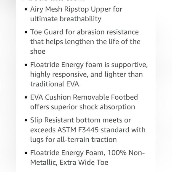 REEBOK protective toe OUTDOOR ADVENTURE DIABETIC WORK SNEAKERS 10.5 10 1/2 - Picture 2 of 12